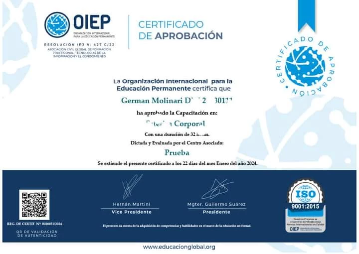 Certificado OIEP